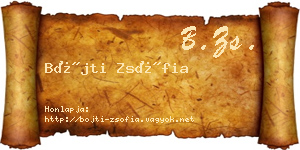 Bőjti Zsófia névjegykártya