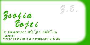 zsofia bojti business card